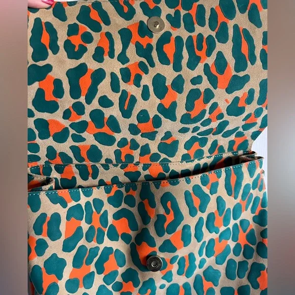 Clare V. Helene Bag in Neon Pablo Cat Suede - Picture 2 of 5